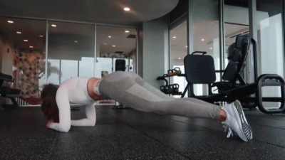 TRAIN ABS AT HOME My Favorite Killer Toning Ab Workout - plank rolls.gif